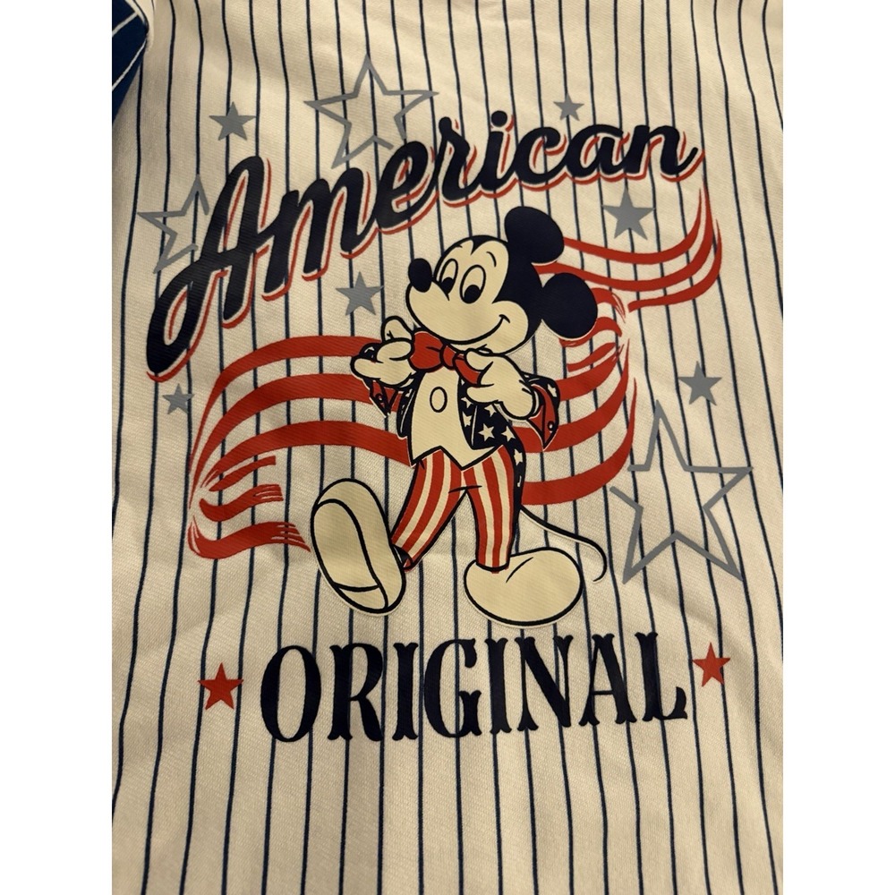 2026 Walt Disney World Mickey Mouse American Original Baseball Jersey USA 250th! - Picture 7 of 10